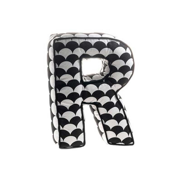 Buchstabenkissen SCANDI, schwarz-weiss