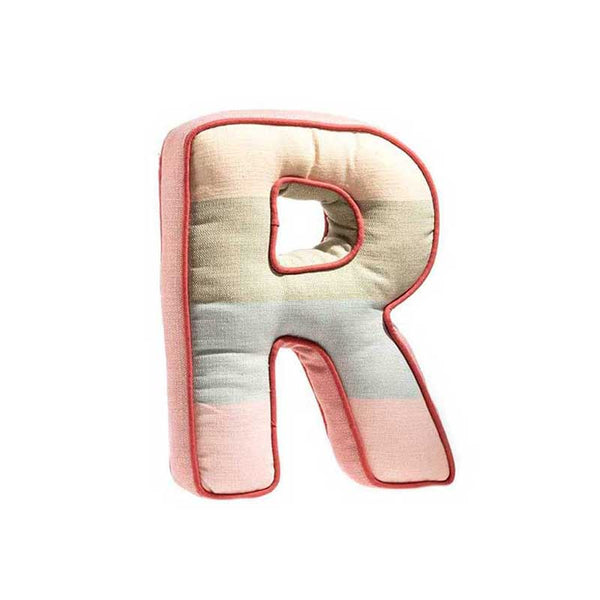 Buchstabenkissen STRIPES, Rose