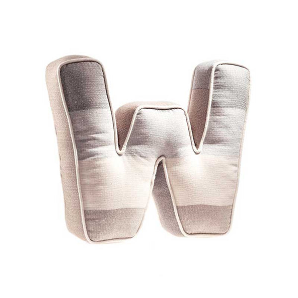 Buchstabenkissen STRIPES, Beige