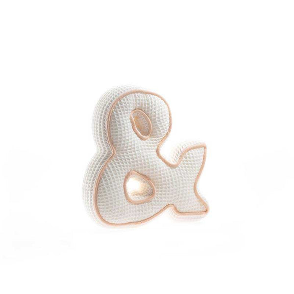 Buchstabenkissen WAFFLES, Creme-Apricot