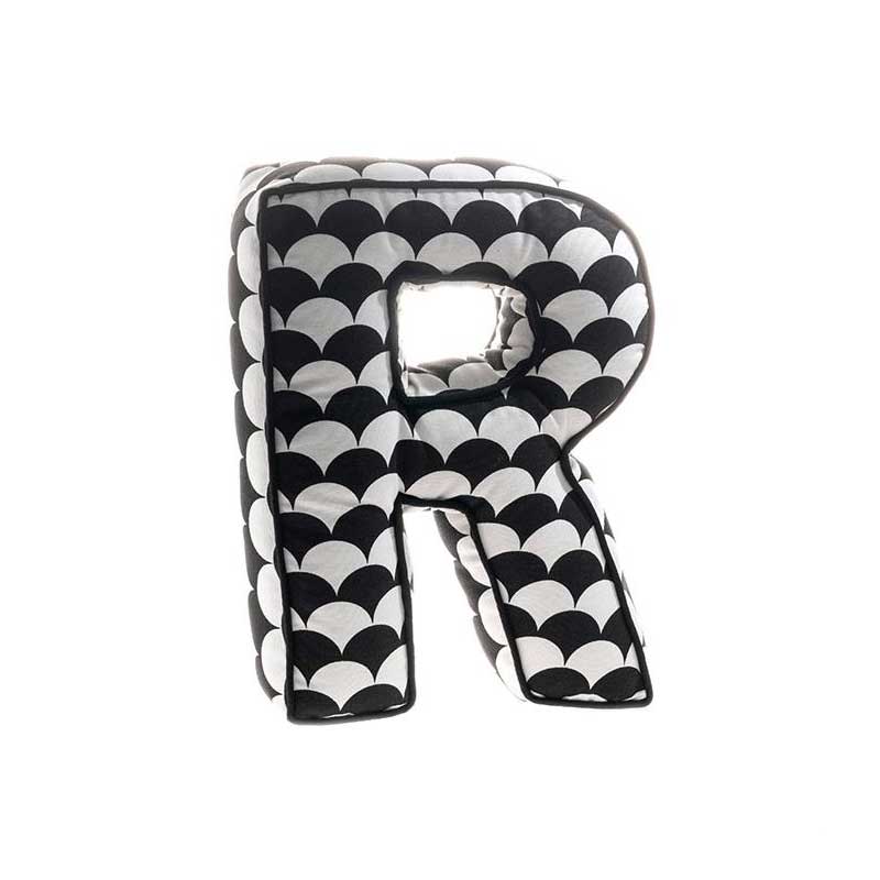 Buchstabenkissen SCANDI, schwarz-weiss