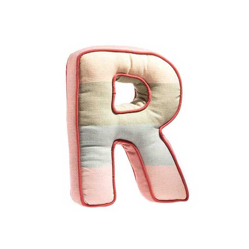 Buchstabenkissen STRIPES, Rose