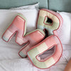 Buchstabenkissen STRIPES, Rose