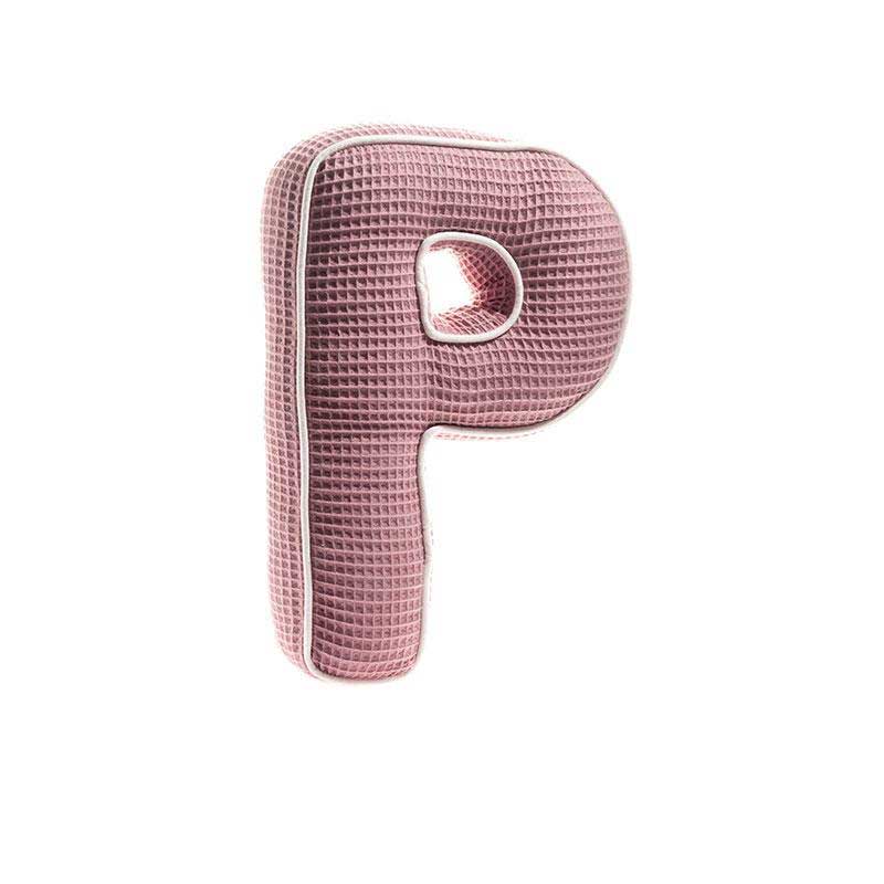 Buchstabenkissen WAFFLES, Rose